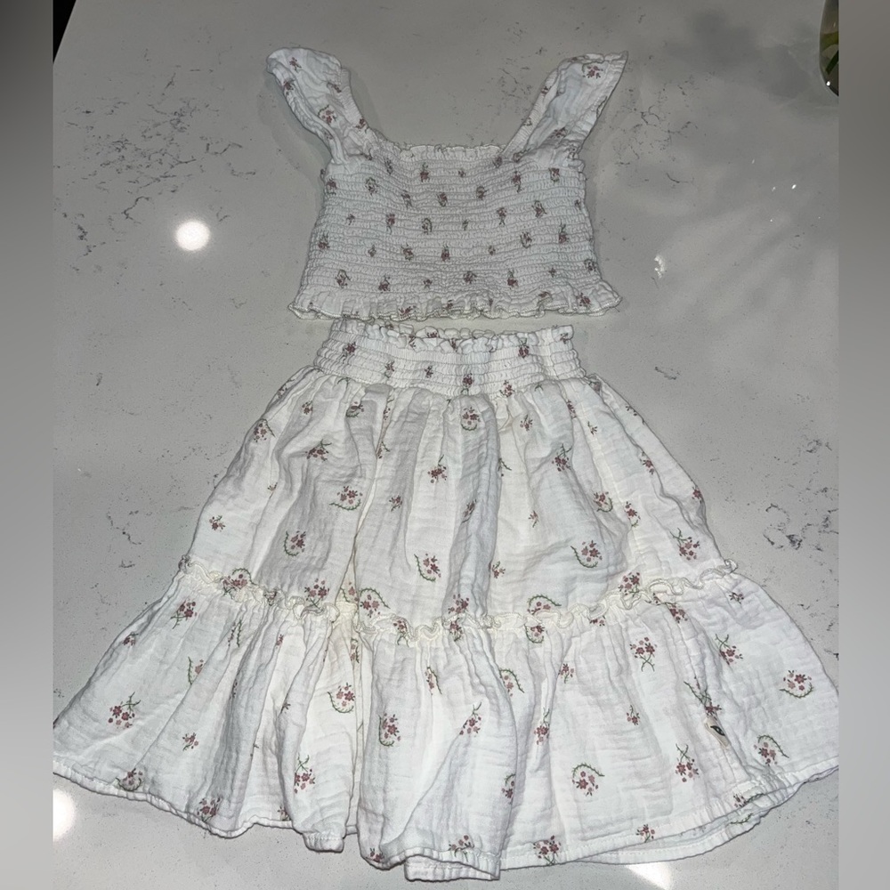 Adorable long skirt and top set